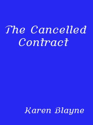cover image of The Cancelled Contract